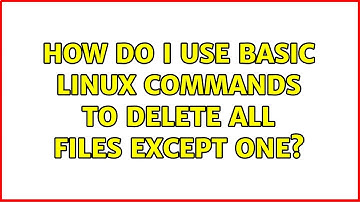 Ubuntu: How do I use basic linux commands to delete all files except one? (2 Solutions!!)