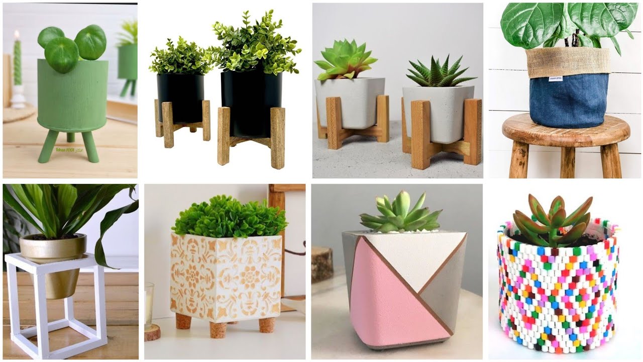 أفكار 💡لصنع اصيص نباتات ☘️راقي لتزيين الصالة #diy #craft #idea #home #deco#flowerpot