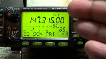 Bobby Trates Icom 706 MK2G "Programming A UHF/VHF Frequency Into A Memory Chanell"