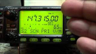 Bobby Trates Icom 706 MK2G 'Programming A UHF/VHF Frequency Into A Memory Chanell'