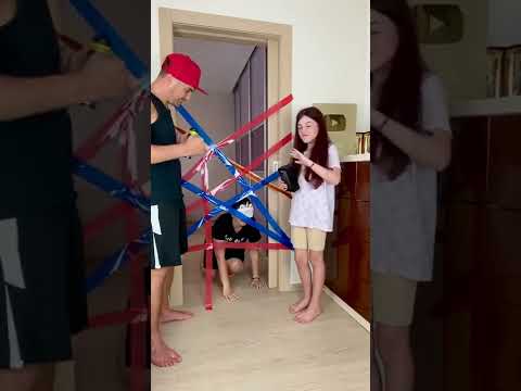 Duct tape challenge #2 🤪 Tiktok Funny challenge by Dalche Family