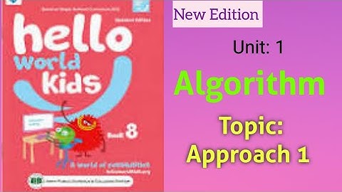 Pseudo code Approach 1 computer class 8th unit 3 Algorithm