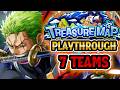 [OPTC] 7 TEAMS FOR TREASURE MAP (NO NEW BATCH) PLAYTHROUGH トレクル