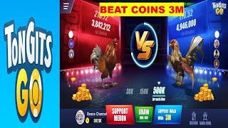 MOBILE GAMEPLAY BEAT COINS 3M TONGITS GO SABONG ENJOY AND PLAY 2022 screenshot 5