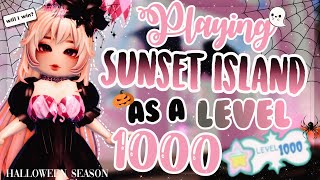 Playing Sunset Island as a level 1000! ✨ | Halloween Season