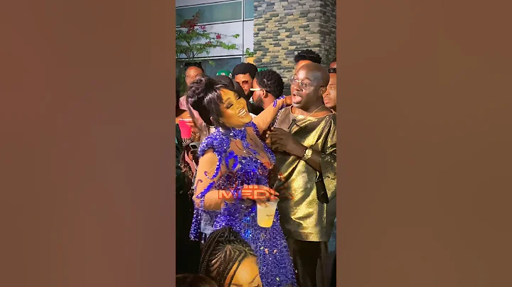 Mercy Aigbe and her husband loving up at the premiere of #ThinLine