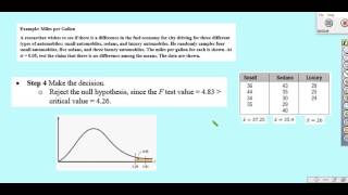 Section 12.1 One-Way Analysis Of Variance Example
