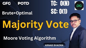 Majority Vote | GFG POTD Daily Challenge | Problem of The Day | Moore Voting #algorithm #education