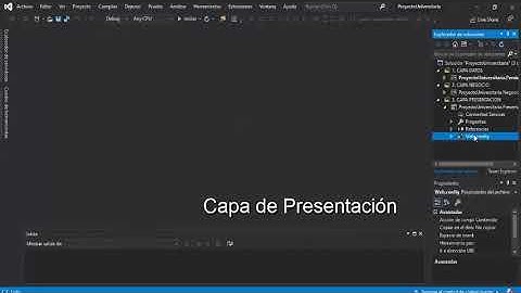 Programación a tres capas  Capa de  Presentación C Sharp