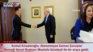 Kemal Kılıçdaroğlu, Atanamayan Uzman Çavuşlar Derneği Genel Başkanı Mustafa Gündeşli ile bir araya g