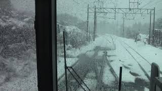 JR湖西線 大雪中を走る新快速 新疋田～敦賀