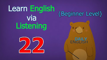 Learn English via Listening Beginner Level | Lesson 22 | Meals