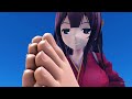 【巨大娘 giantess】巨大娘の足裏プレス/Foot press【MMD】