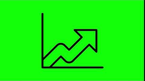 Animated Growth Icon on Green Screen With Pop-up Sound