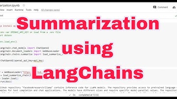 Summarization using LangChains
