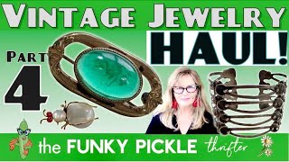 Part 4 ANTIQUE & Vintage JEWELRY HAUL! How to Identify Old Estate Costume Jewelry 101 Learn School