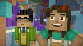 Minecraft story mode season 2 episode 1 part 2 red clip female jesse