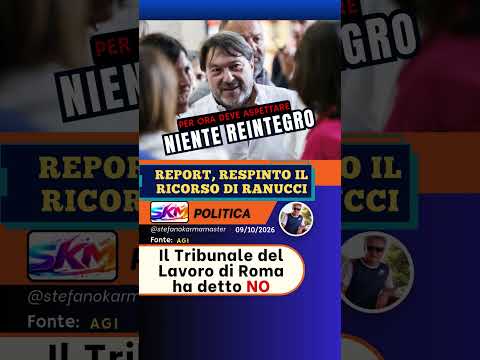 Video Respinto il ricorso di Ranucci per il reintegro a Report