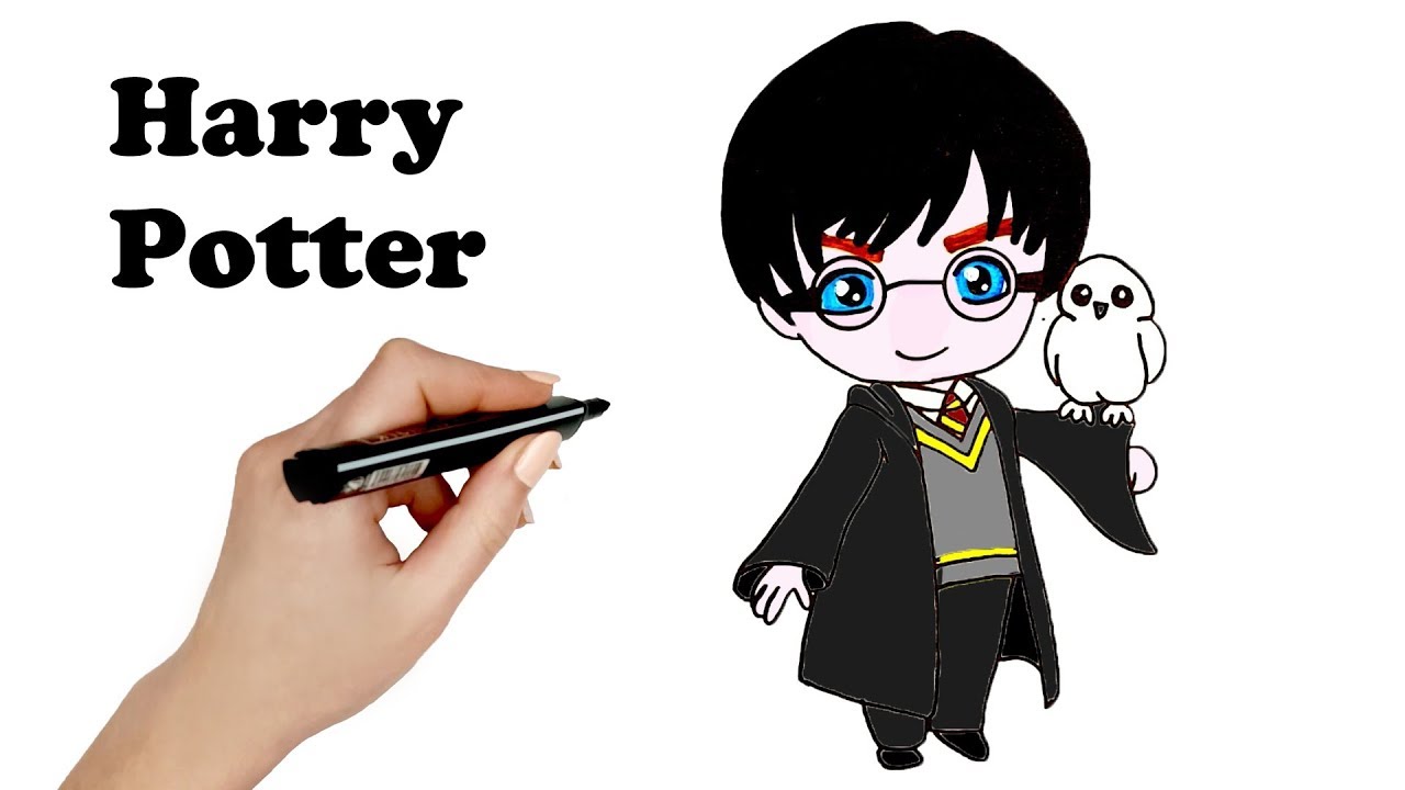 COMO DIBUJAR HARRY POTTER KAWAII PASO A PASO Dibujos kawaii faciles 💙 ...