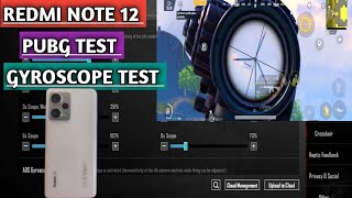 Xiaomi Redmi note 12 pubg test |Gyroscope test and sensitivity gl+kr+bgmi pubg mobile