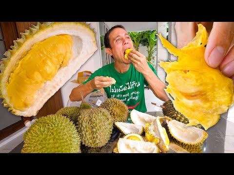 Durian Fruit in Thailand 🇹🇭- Trying 8 Different Varieties of the World’s Best Fruit!!