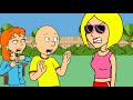 Karen beats up caillou and rosie at the parkarrested
