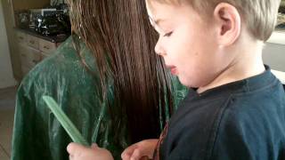 4 year old cuts sister's hair!