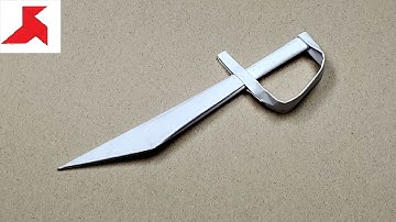 DIY 🏴‍☠️ How to make a PIRATE CUTLASS of A4 paper