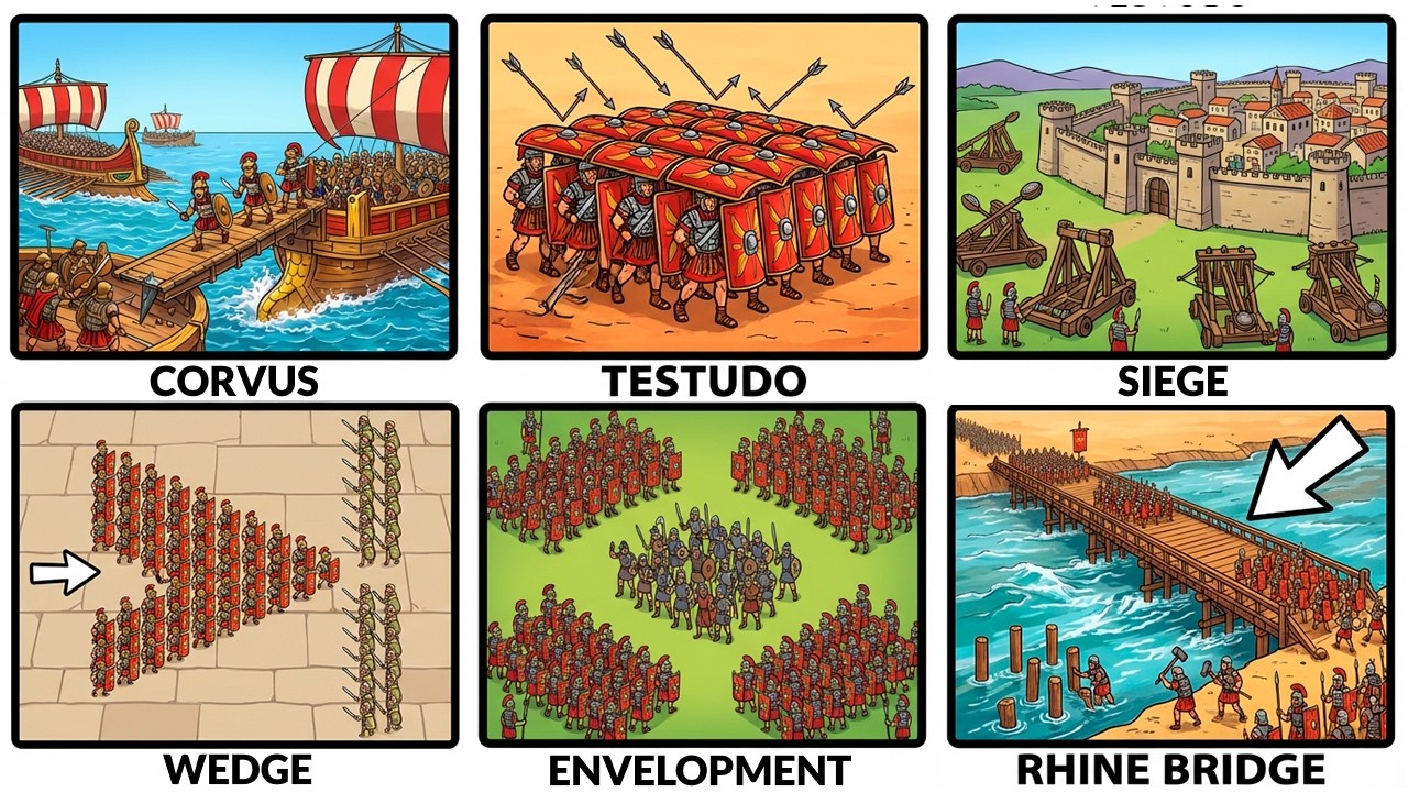 Every Genius Roman Battle Tactic Explained - YouTube