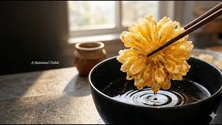 Cozy Late-Night Therapy: Edible Blossoms | Making Traditional Chinese Locust Flower Tempura