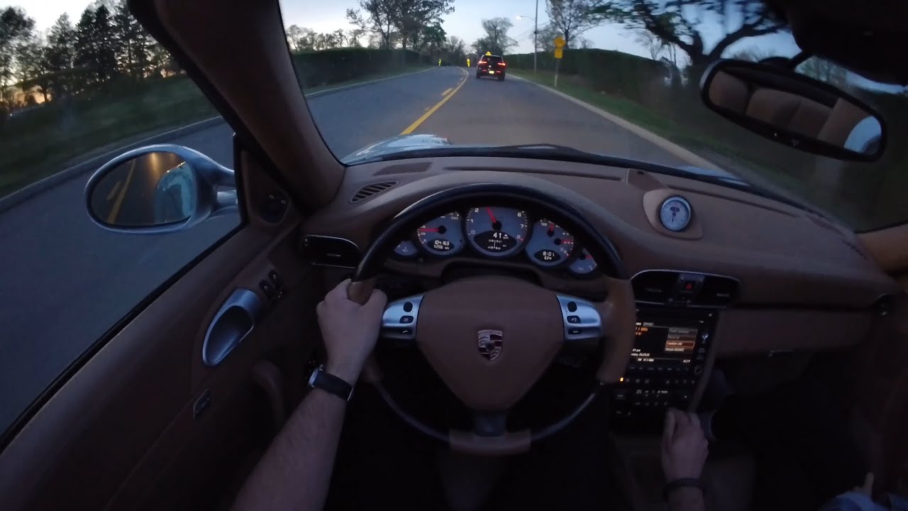 2009 Porsche 911 Carrera S Cabriolet - Beautiful Top Down Sunset Drive (POV)