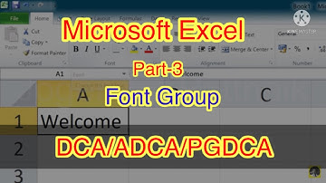 Excel Cell formatting using Font group of the home tab