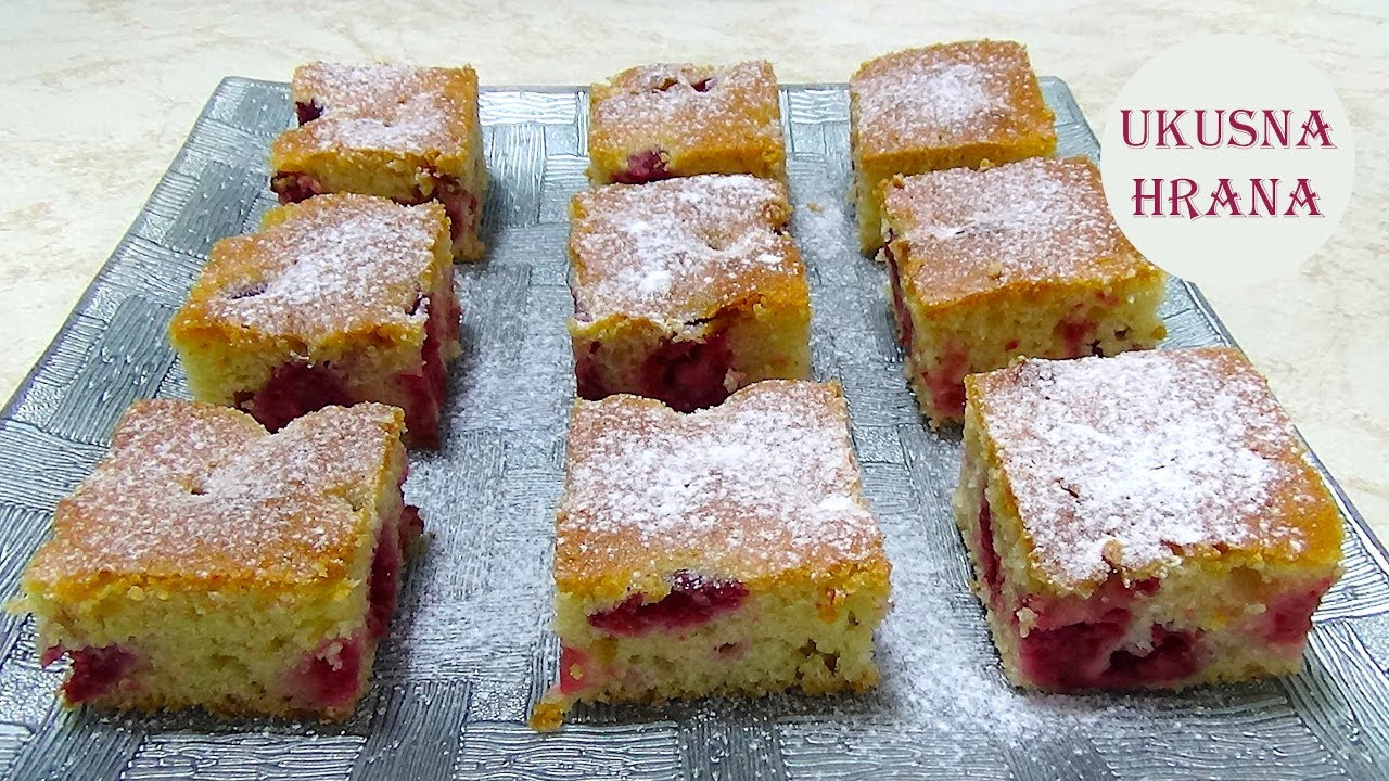 Posni kolač sa malinama