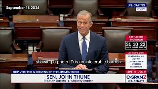 John Thune: “Common-Sense” Election Rules Require Proof of Citizenship and Photo ID