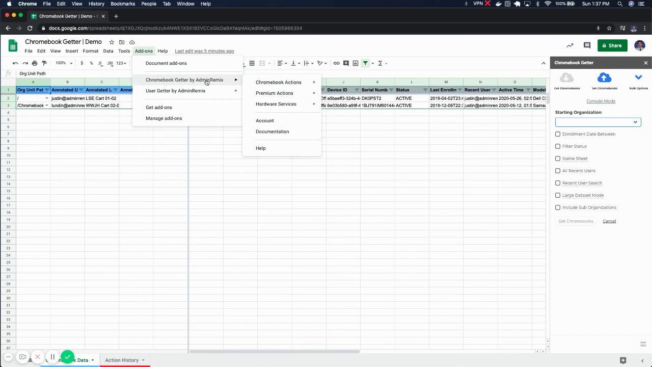 How to download Chromebooks with Chromebook Getter | Bulk download Chromebook meta data - YouTube