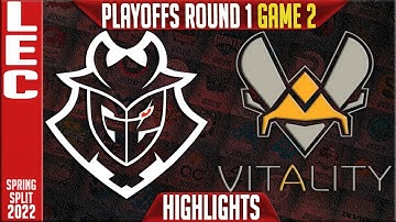 G2 vs VIT Highlights Game 2 | Round 2 LEC Playoffs Spring 2022 | G2 Esports vs Team Vitality G2