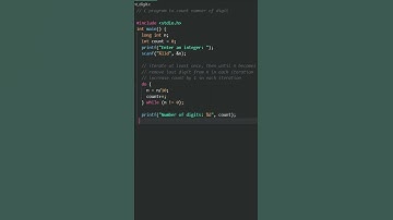 C Program to Count Number of Digits in an Integer | Practice C Problems | Shorts