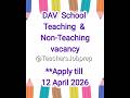 Delhi NCR School Teaching and Non-Teaching vacancy Teacher job #job #teachingjobs #teacher #school