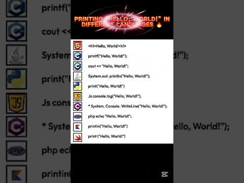 Printing Hello World in Different Languages | Comparison | Best Comparison in 2025 🔥 #shorts #fyp