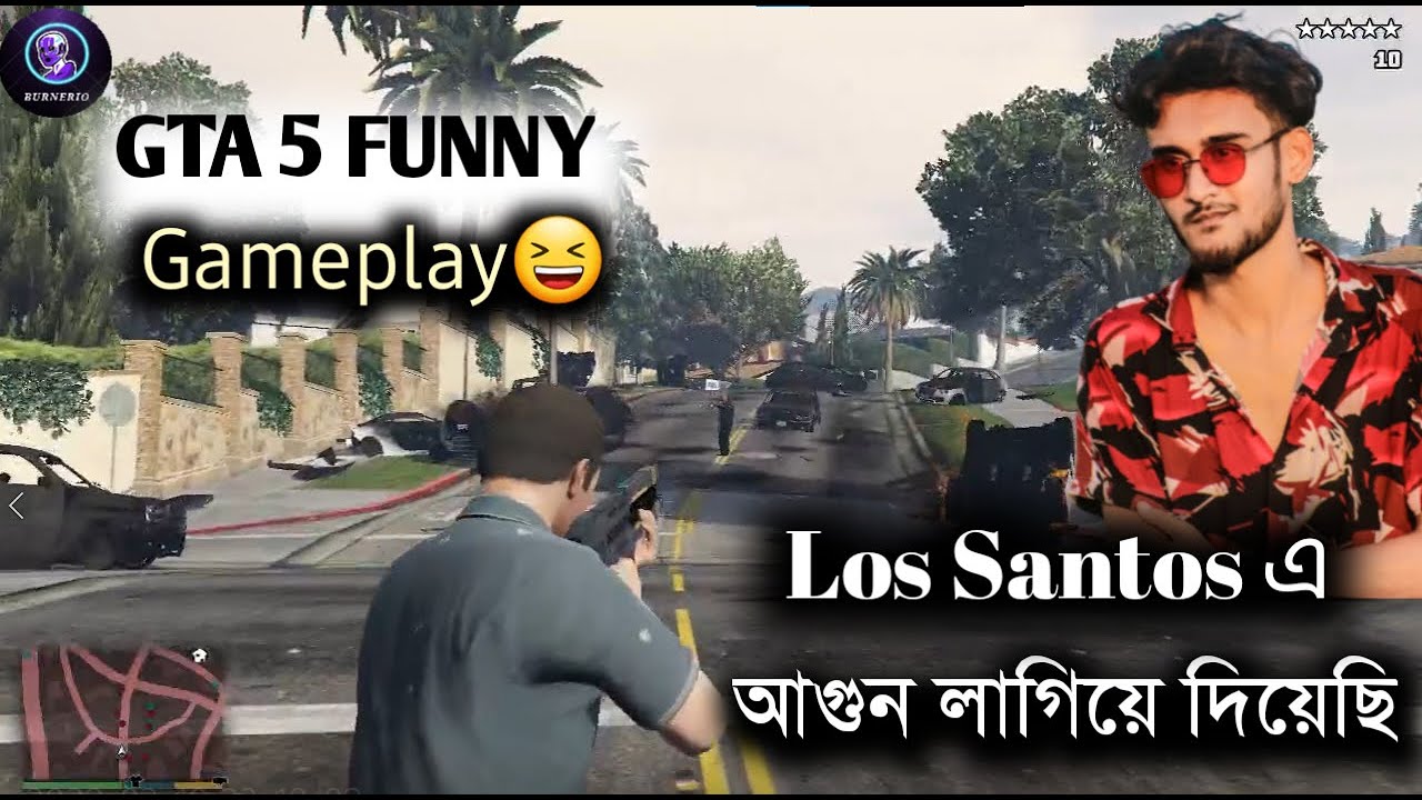 Gta 5 funny videos in bangla | Los Santos এ আগুন লাগিয়ে দিয়েছি😆 ...