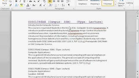 Word 2010: Applying Styles