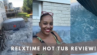 RELXTIME INFLATABLE HOT TUB SETUP & REVIEW!