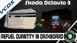 REFUEL QUANTITY IN THE DASHBOARD | SKODA OCTAVIA 3 | VCDS CODING screenshot 3