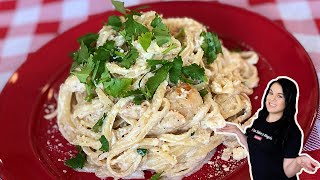 COMO HACER PASTA ALFREDO CON POLLO - FETTUCCINI ALFREDO CON POLLO - SALSA ALFREDO CASERA