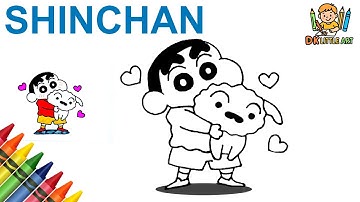 How to Draw Shinchan Step by Step | Easy Drawing for Kids  | Cartoon Drawing