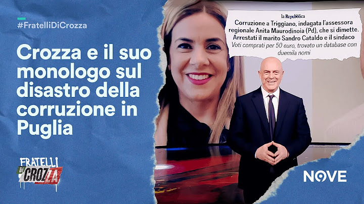 Crozza e il suo monologo sul disastro della corruzione in Puglia | Fratelli di Crozza