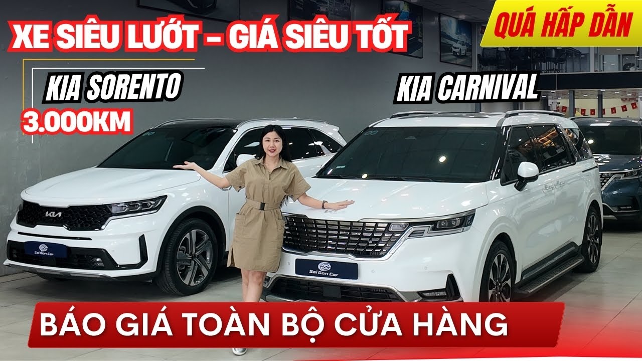 KIA SORENTO Siêu Lướt 3.000KM Giá Siêu Tốt | Báo Giá Loạt Xe Lướt 7 Chỗ Giá Rẻ Tại Sài Gòn Car