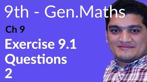 9th Class General Math, Ch 9, lec 2, Exercise 9.1 Question no 2-Matric Part 1 Gen Math