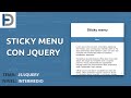 Sticky Menu (Proyecto jQuery N°1)