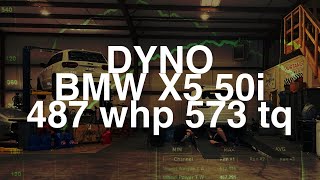 2017 BMW X5 50i - stage 2 dyno run 487 whp and 573 torque